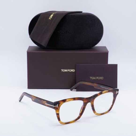 Tom Ford FT5886-B 047 Square Eyeglasses 52mm - Light Brown - Picture 1 of 10